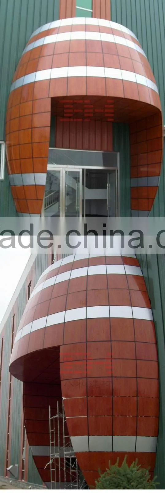 Advantage price wood grain aluminium cladding exterior wall cladding tiles price