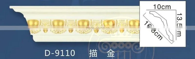 Factory price Classic Decorative PU carved foam cornice moulding