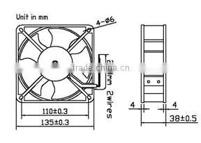 135mm AC13538 industrial exhaust fan
