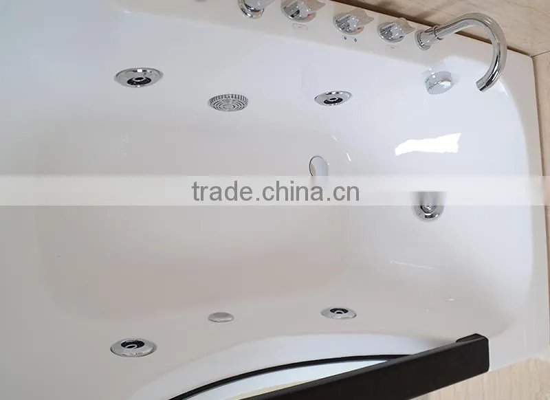 2015 new hot design factory cheap price ABS material white strong whirlpool bathtub