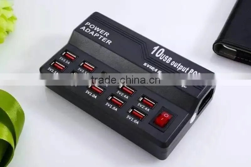 Smart power bank USB adapter hubs , 12 ports power charger for mobile phone