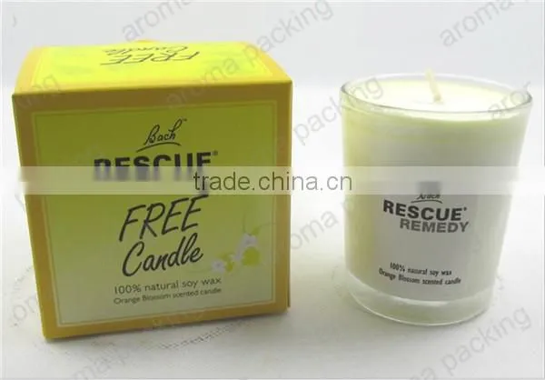 soy wax candle in customized candle jar and luxury box