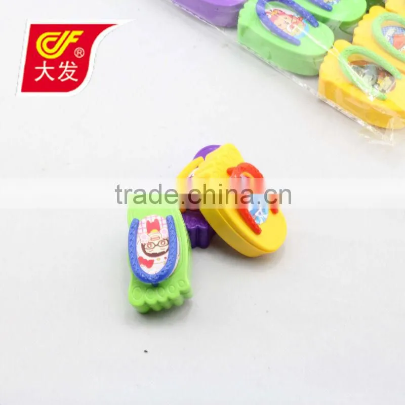 candy in plastic toy slipper