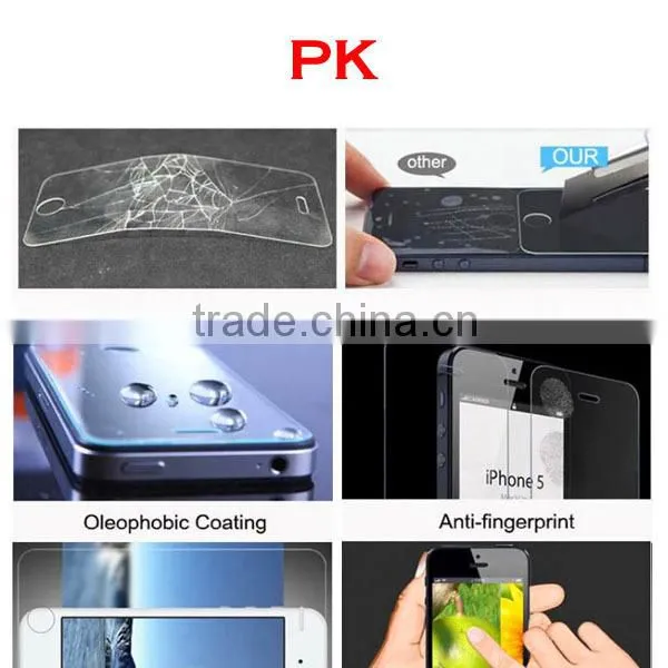 9H hardness 2.5D round or straight angle tempered glass screen protector for cellphone