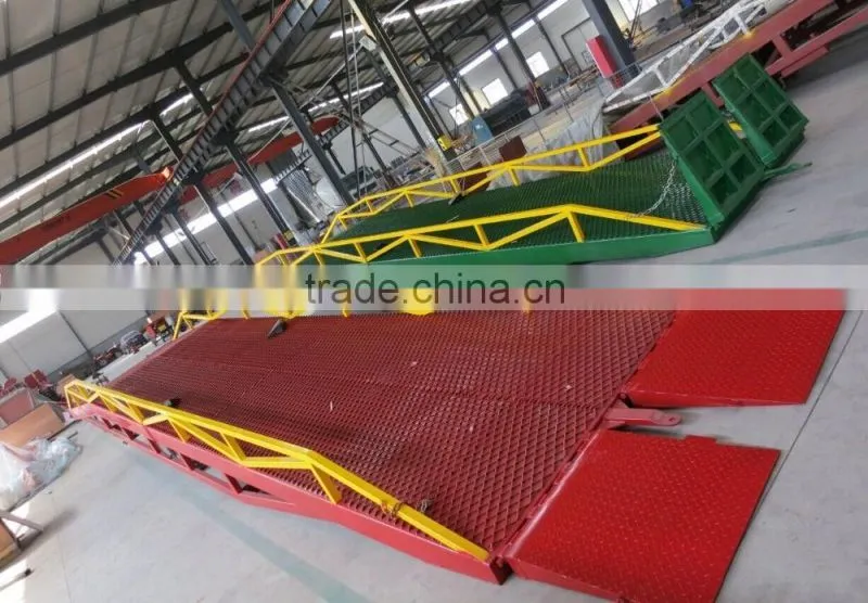 CE approved adjustable mobile loading ramp