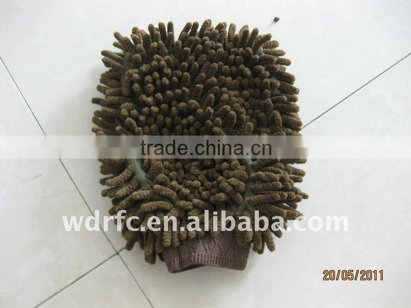 Nylon glove & chenille glove