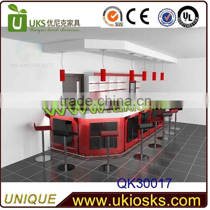 cheap wooden hotel/bar/salon reception counter design,shop counter design for sale