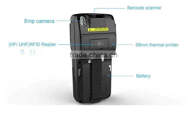Newest design Android 5.1.1 4G LTE mobile payment restaurant nfc pos terminal