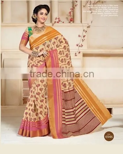 Blue Cotton Silk Saree