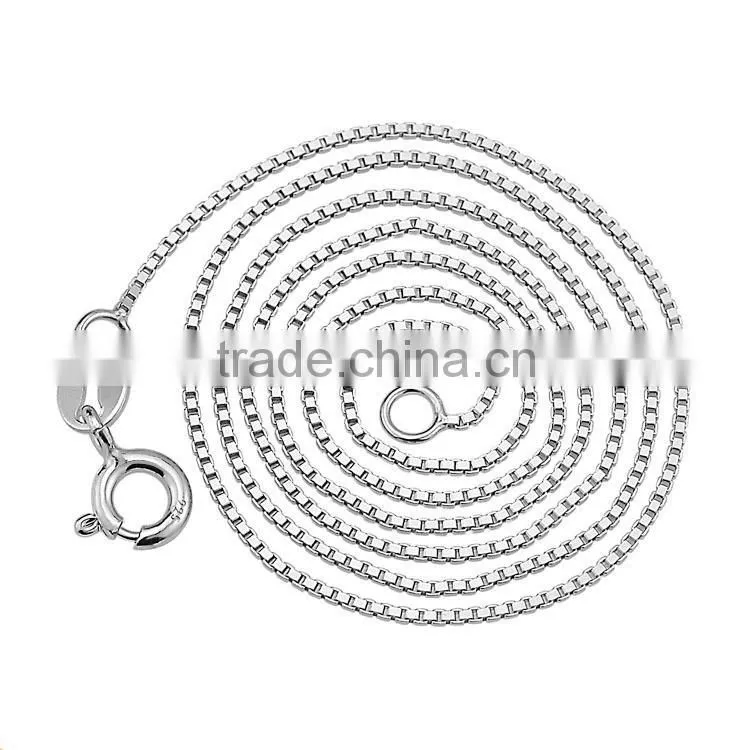 China Factory Hot Selling Cheap 925 Sterling Silver Italian Box Chains (AC-002)