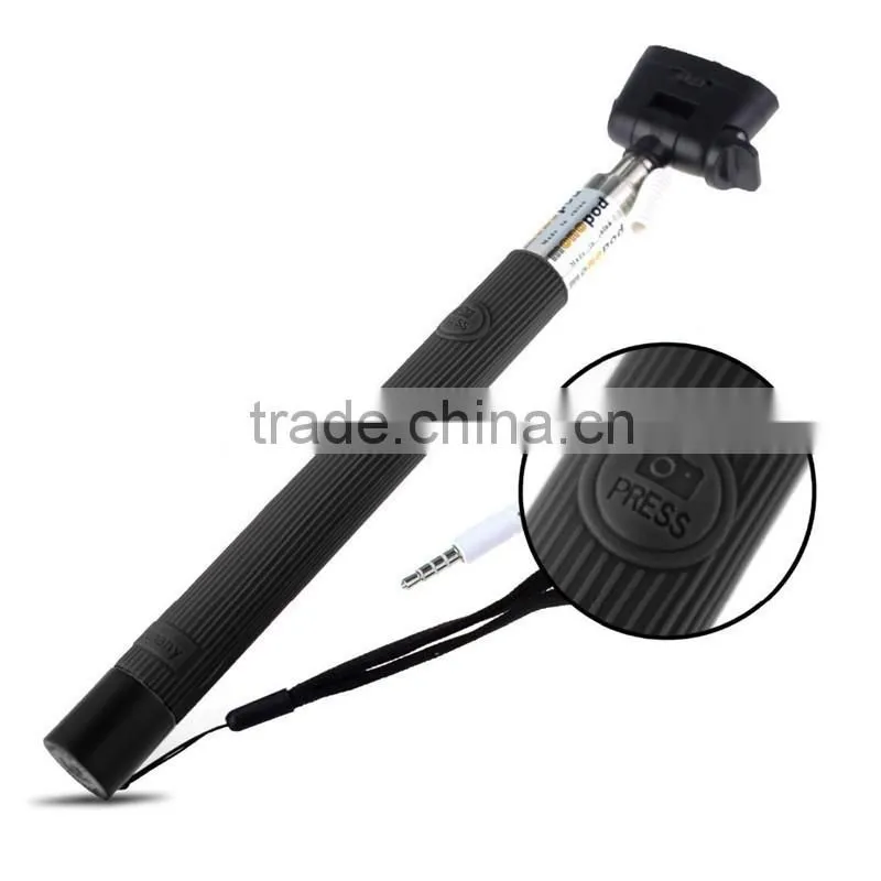 manufacturer price colorful selfie stick with cable for travel Mini Wired handheld monopod cable take pole selfie stick Z07-5S