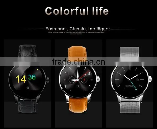 Wholesale MTK2502C Round IPS Touch Screen Smartwatch K88H Bluetooth Camera Watch with Sim Card and Heart Rate Monitor