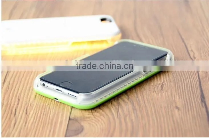 2016 the latest products LED flashing mobile phone case lights up face case for iphone 6/6 plus flash light case cover