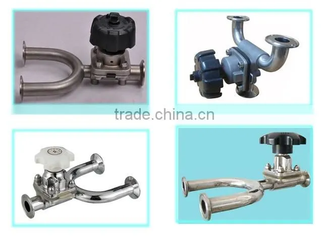 U shape stainless steel sanitary manual diaphragm valve with competitive price