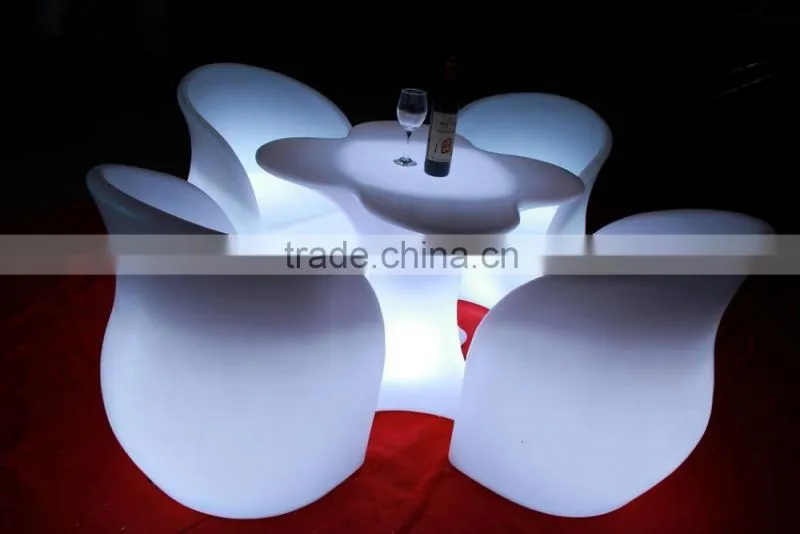 wholesale rgb color changing light up stool chair seat, led bar stool round
