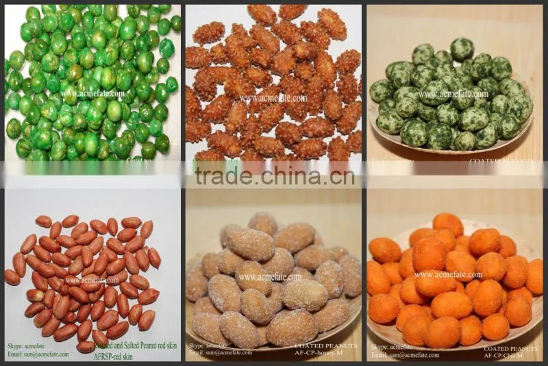 Snack food flavoured sweet coated peanuts