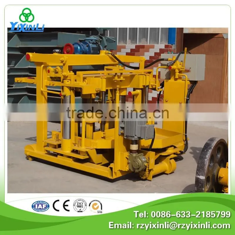 QT40-3A concrete mobile hollow block making machine