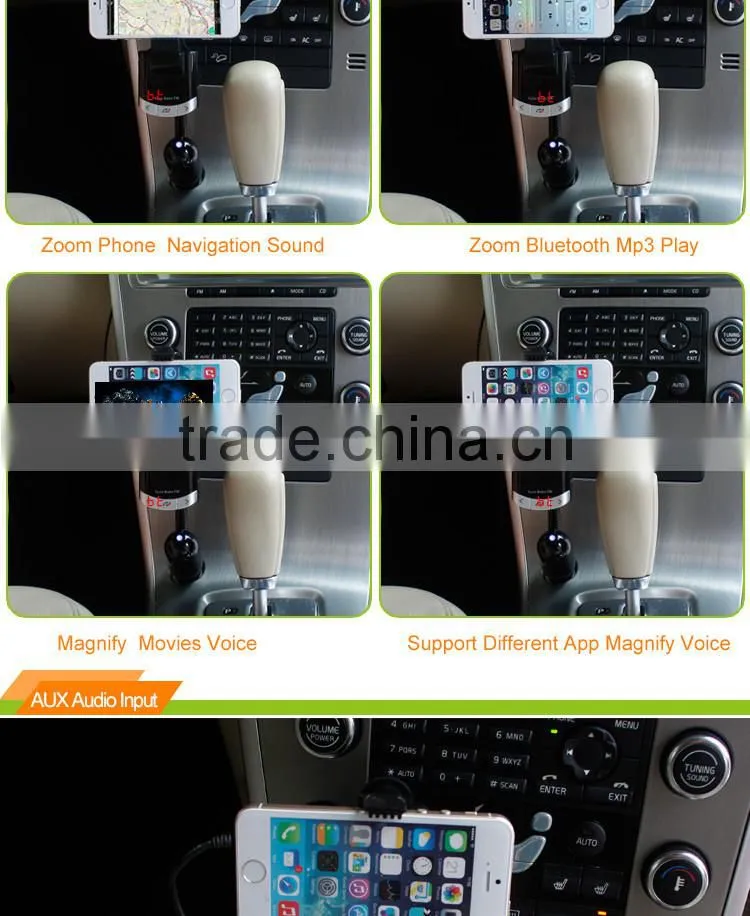 Wireless Bluetooth FM Transmitter Radio Adapter MP3 Music Player Multi-functional Phone Car Kit Mount Holder Bracket