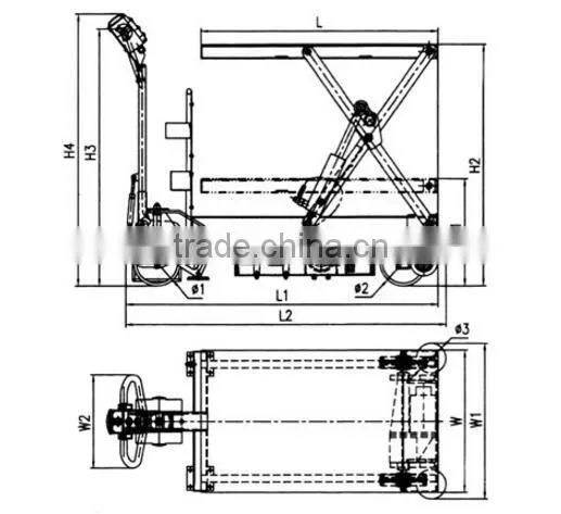 Scissor Electric lifting aerial platform lift table