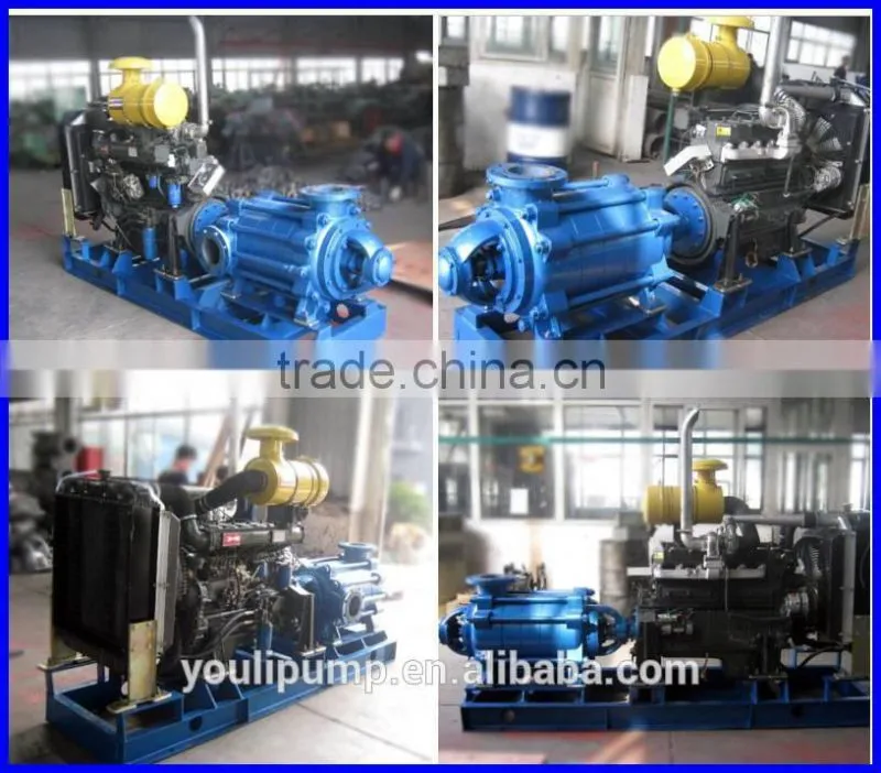 Horizontal Multistage Centrifugal Pump With Diesel Engine