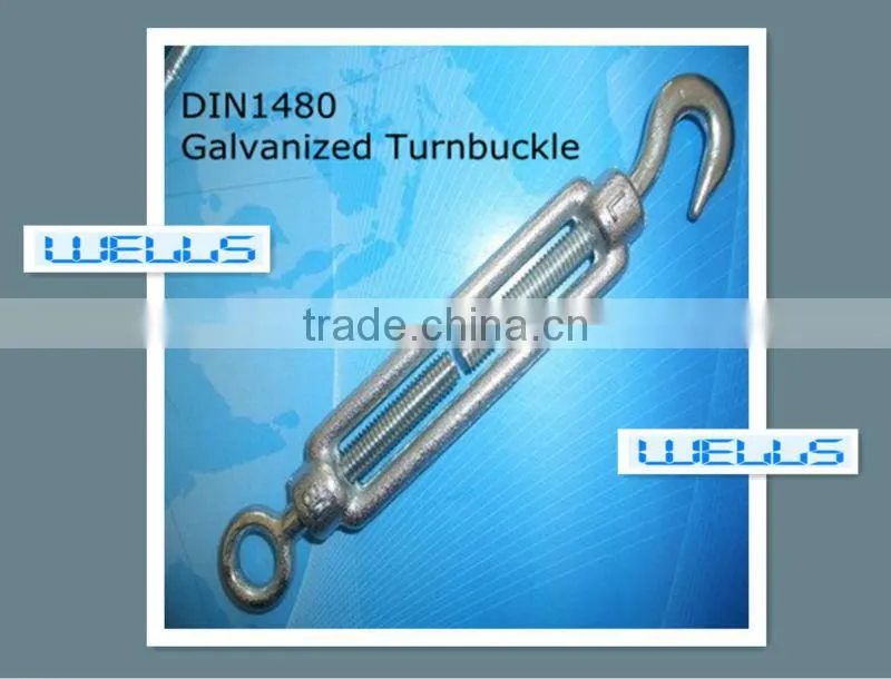 High Quality Galvanized DIN1480 Turnbuckle