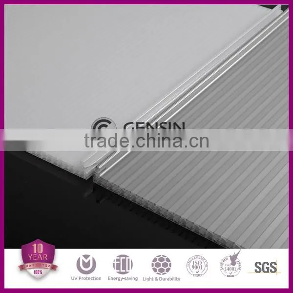 16mm/20mm/25mm Thicken Stadium Airport Roofing Building Material U-locking Multiwall Hollow Polycarbonate Sheets