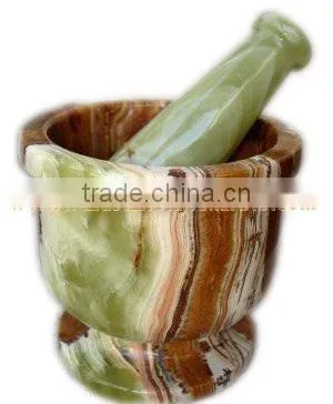 PAKISTAN SUPPLIER WHOLESALE 2017 ONYX MORTAR AND PESTLE HANDICRAFTS