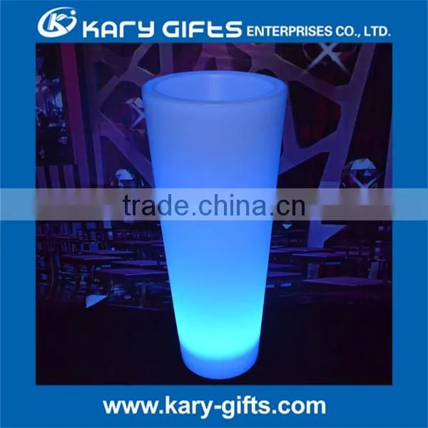 Led light plant pot large size garden plastic led flower pot
