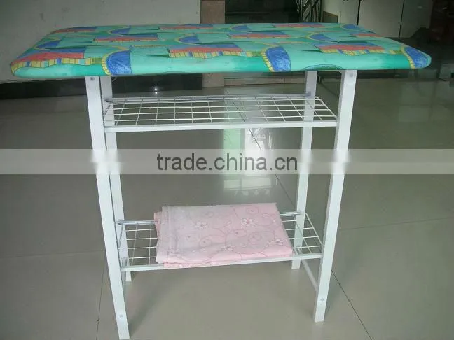 mesh ironing board table with cloth racking