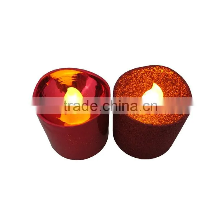 Colorful flameless decoration mini led halloween tea light
