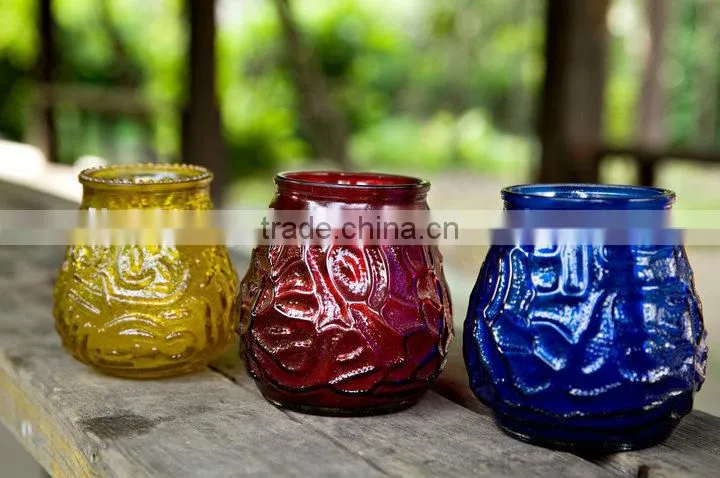 Egg shaped glass candle holders, glass candle jar, egg glassware