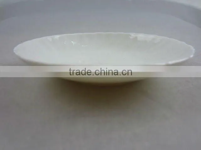 Stock white porcelain round sauce dish