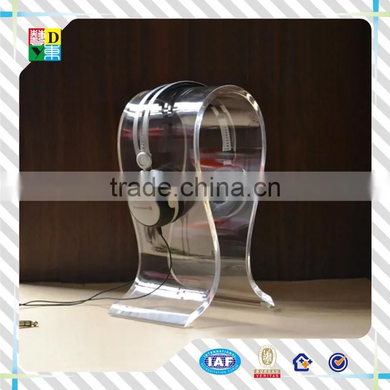 2015hot sale elegant design acrylic headset display rack/custom simple style acrylic headset case from China low price