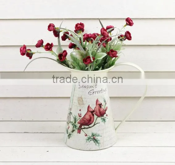 2016 new design christmas decoration paper decal unique watering cans wholesale