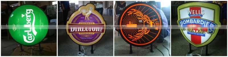 Custom made full color round and square lighting bar sign