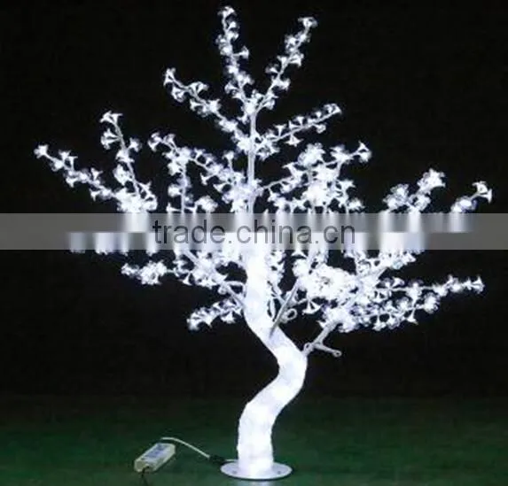 Home garden decorative 150cm Height outdoor artificial white flashing LED solar lighted up trees EDS06 1416