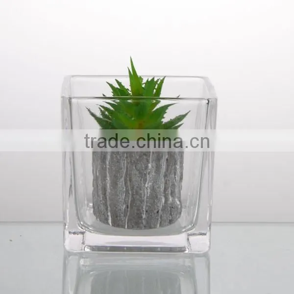 4"cand colorful sqnare vase set