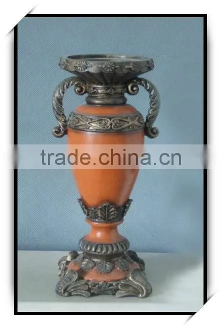 10 Inches antique resin craft candle holder flower vase