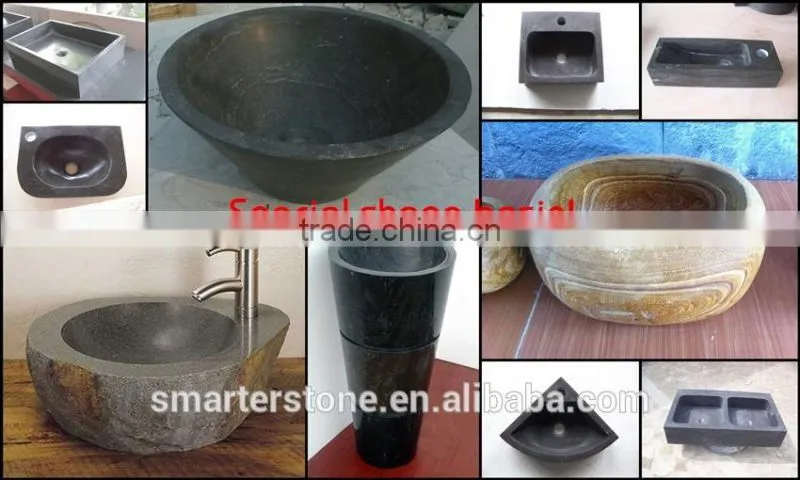 Hexagon Black marquinia marble bowl