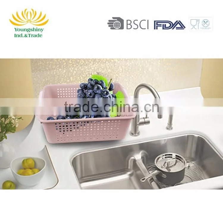 OEM design eco-friendly kitchen big bread empty fruit plastic storage basket