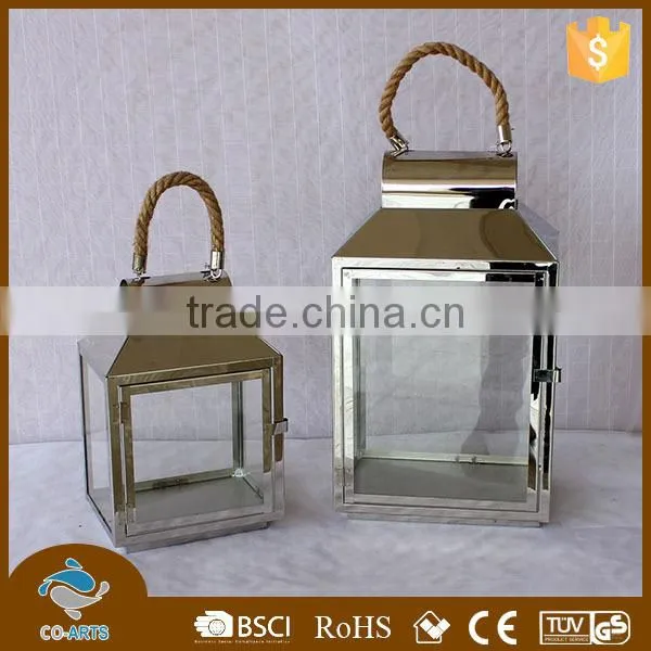 Garden Stainless Steel metal Candle Lantern