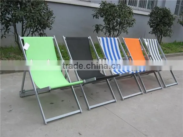 Aluminum folding chair with sling fabric