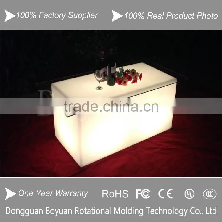 Customize make PE plastic led home bar furniture