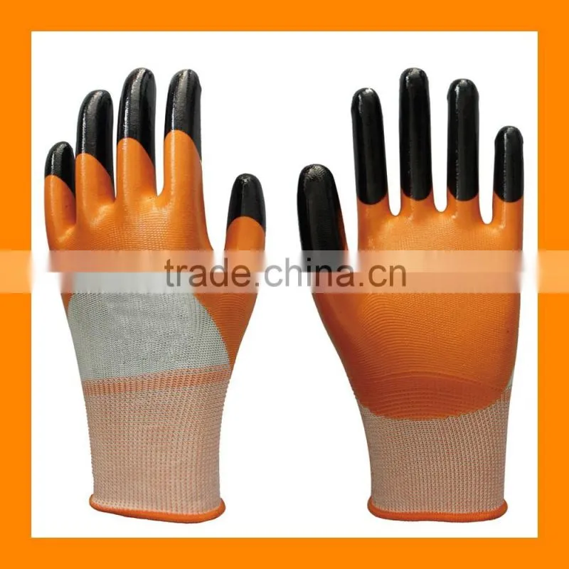 Durable Double Dipped Fintertips Garden Digging Gloves Supertip Gardening Gloves