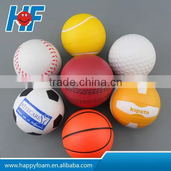 HOT sale different size PU foam stress squeeze white baseball