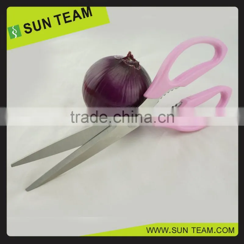 SK053 10" long blade pink color beauty kitchen scissors