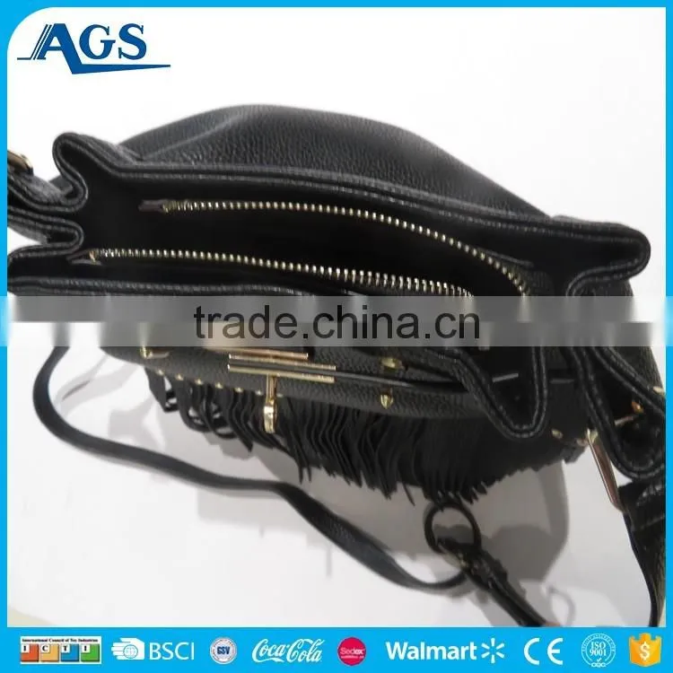china wholesale black shoulder bag ladies Tassel bag