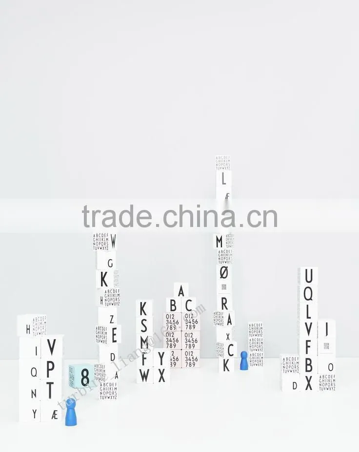 WOODEN NUMBERS CUBES TURQUOISE