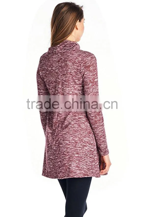 Fancy Women Clothing Wholesale Pregnant Clothes Sweater Knit Maternity Long Sleeve Tunic Top Latest Color Combination Sweater