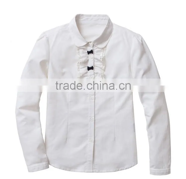 School Girls Cotton Long Sleeve Shirt High School Apparel